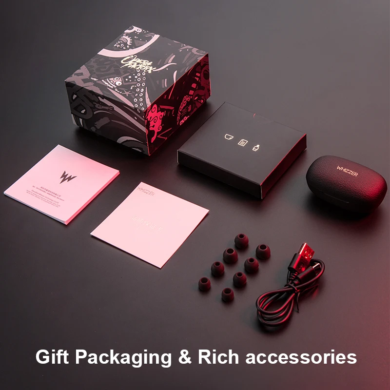 Whizzer TWS Bluetooth Earphones 3D Stereo Wireless Earbuds NC Sports Headset Hifi-bass Waterproof Bluetooth Airdots with mic OT1