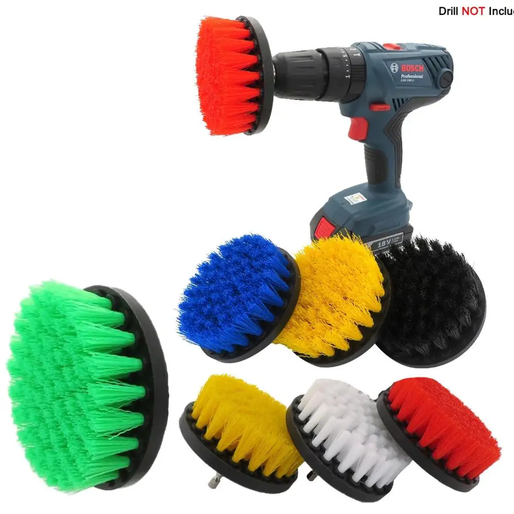 New 1pcs 4 Inch Drill Brush Attachment Cleaning Carpet Leather And