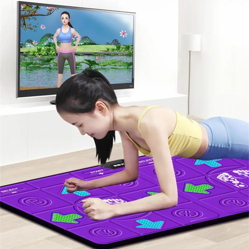 Double Wireless Game Dancing Mat Computer TV Dual Purpose Yoga Fitness Mode Somatosensory 2 Gamepad Dance With Host Console USB