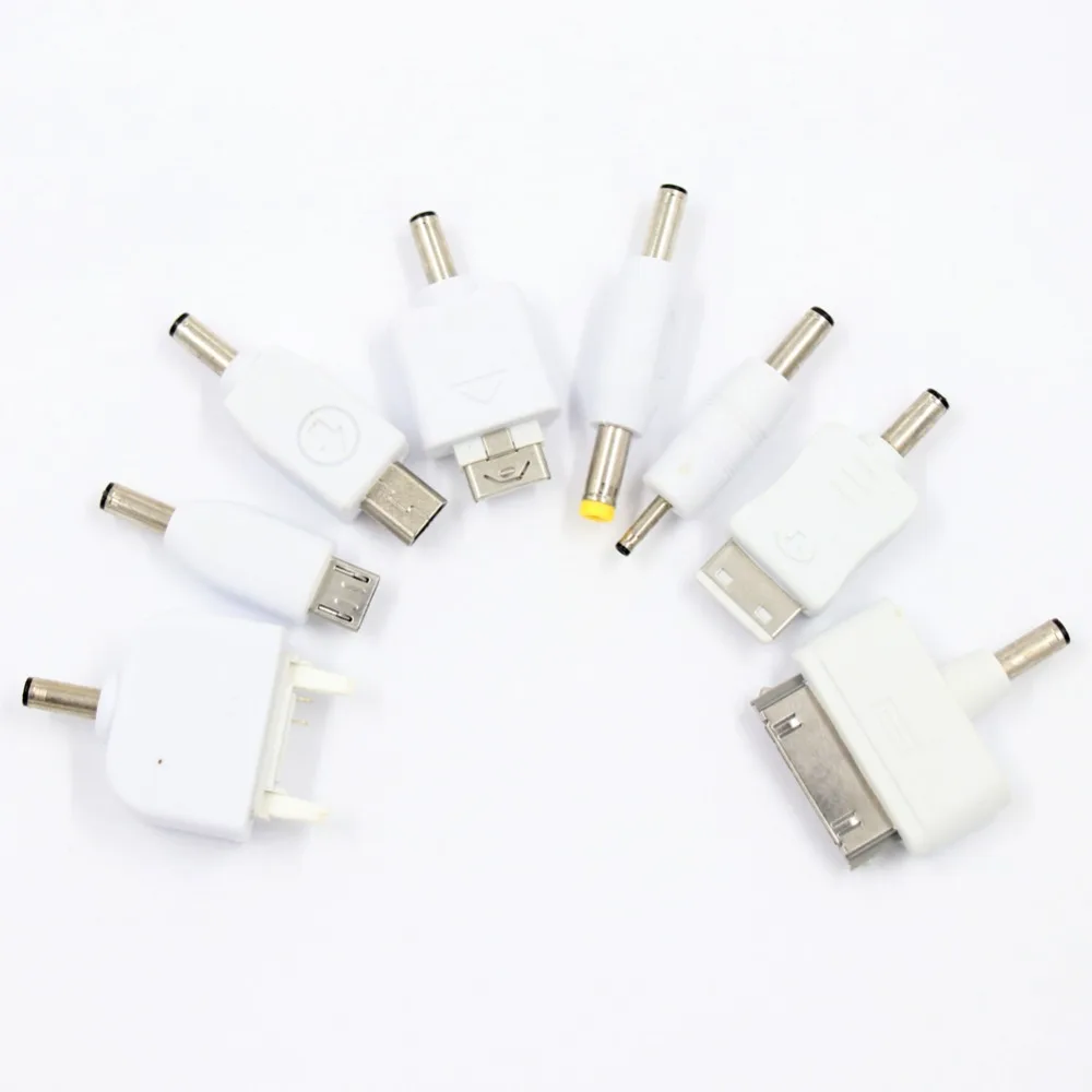 1 комплект USB до 10 шт. DC разъем питания зарядное устройство адаптер кабель для мобильного использования белый комплект мобильный разъем питания