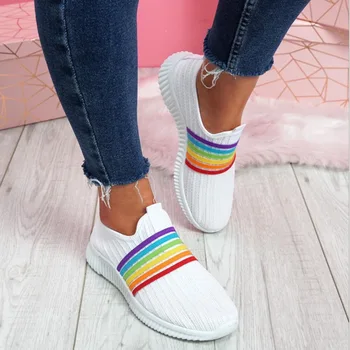 

Women's Mesh shoes A013 summer Breathable Sports Shoes Rainbow Color Outdoor Women's Running