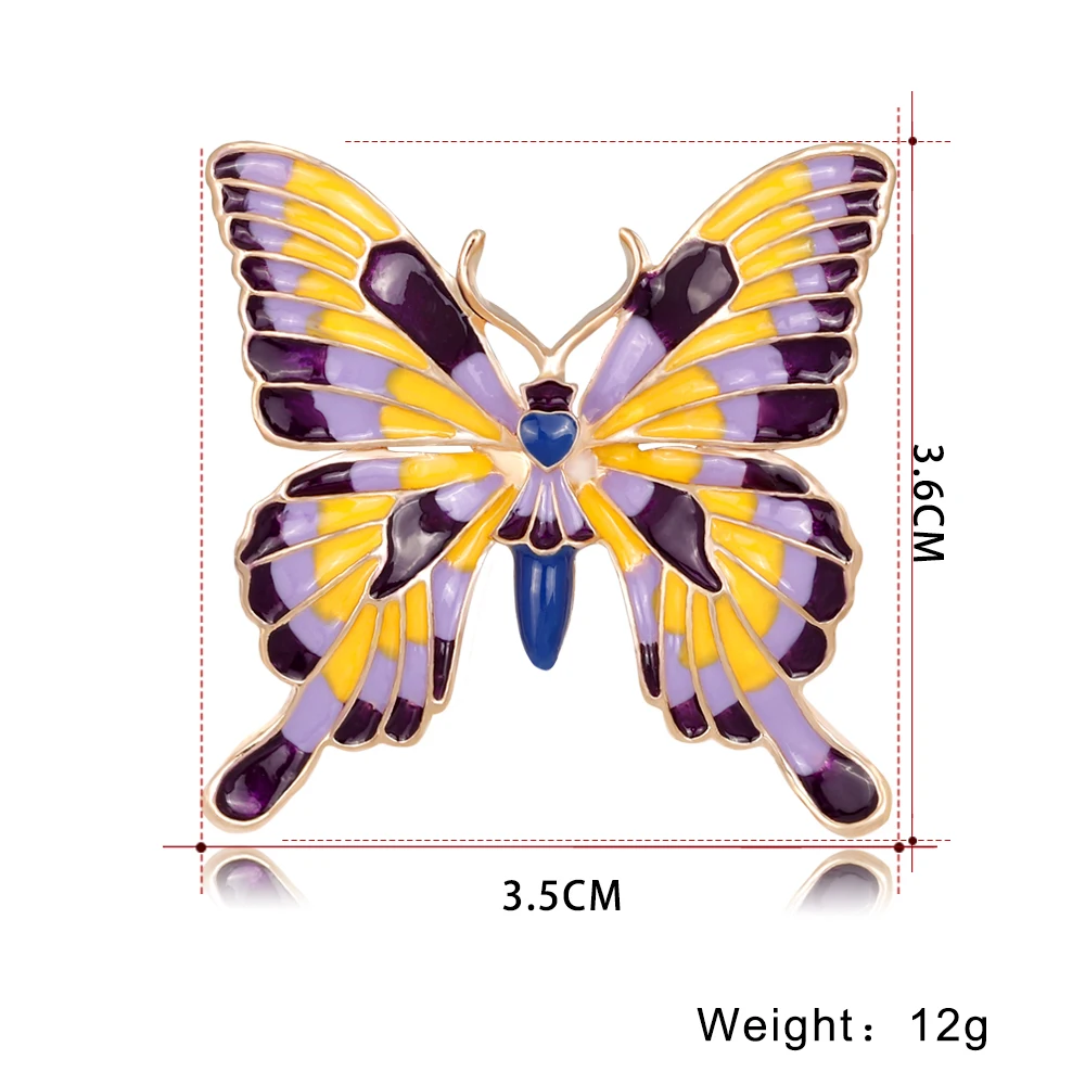 Изысканные милые цветные стразы, эмаль, стразы, Бабочка, насекомое, брошь, булавка для девушек, женщин, модные аксессуары для корсажа, ювелирные изделия - Окраска металла: 9