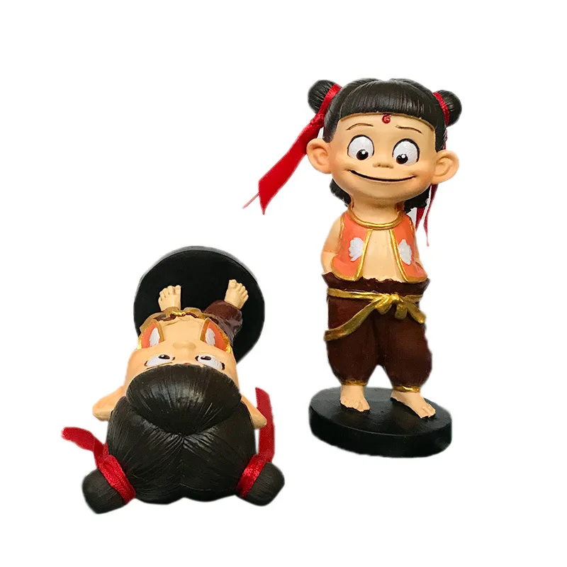 10 см милые детские фигурки Nezha из фильма и ТВ игрушки модель стильные куклы со