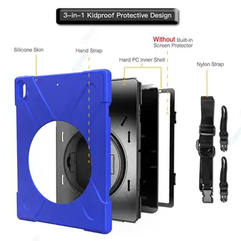 

Shockproof Tablet Case For Apple iPad Pro 12.9 inch 2018 With Shoulder Strap Rotating Stand Cover For iPad Pro 12.9 Case 2018