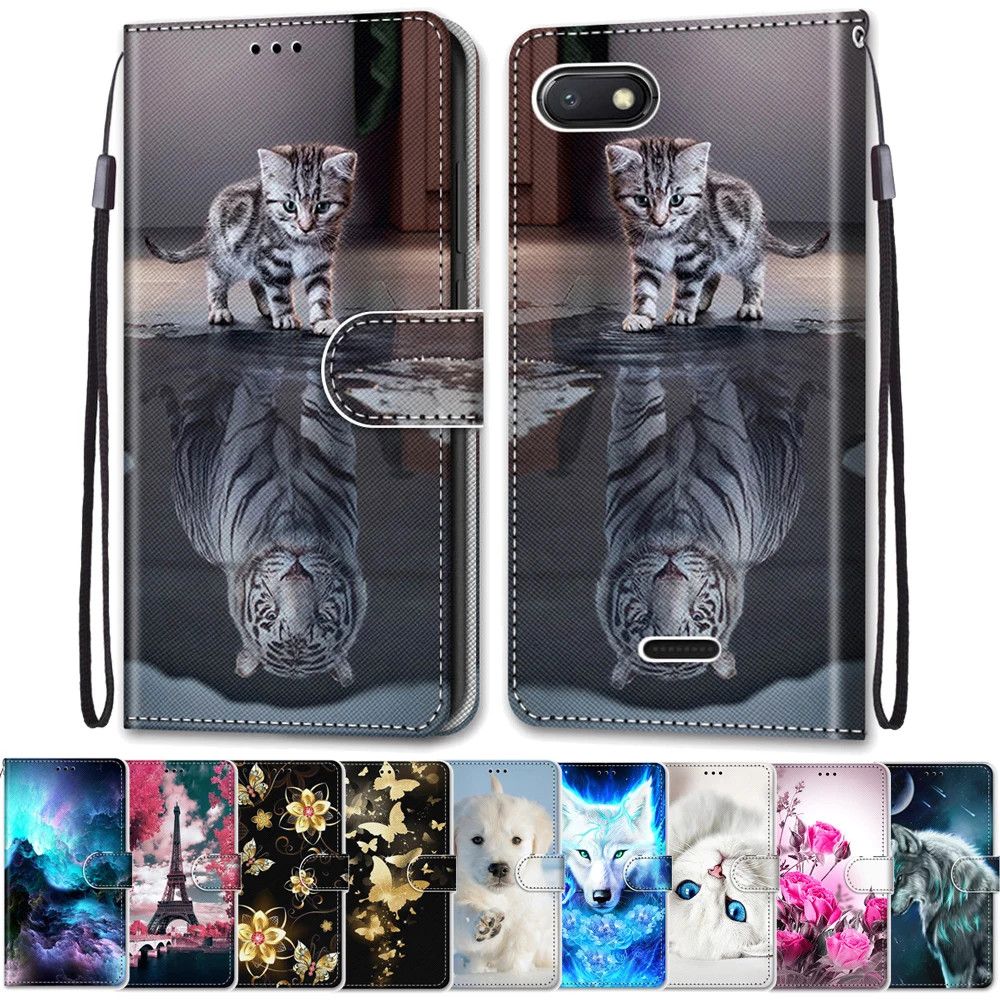 Чехол-книжка для Xiaomi Redmi 6a роскошный кожаный чехол телефона защитный