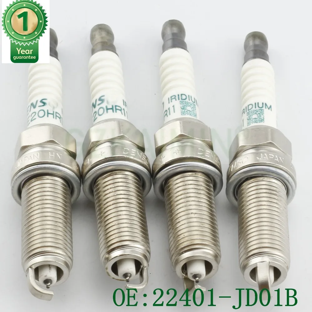 Hot Sale 4x Dual Iridium Spark plugs 22401-JD01B FXE20HR11 Fit Nissan Altima Cube Sentra