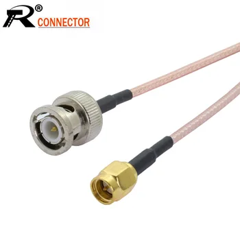 

10pcs/lot BNC Male Plug to SMA Male RF Connector RG316 Pigtail Cord Assembly SMA to BNC RF Coaxial Cable 15cm/50cm/100cm
