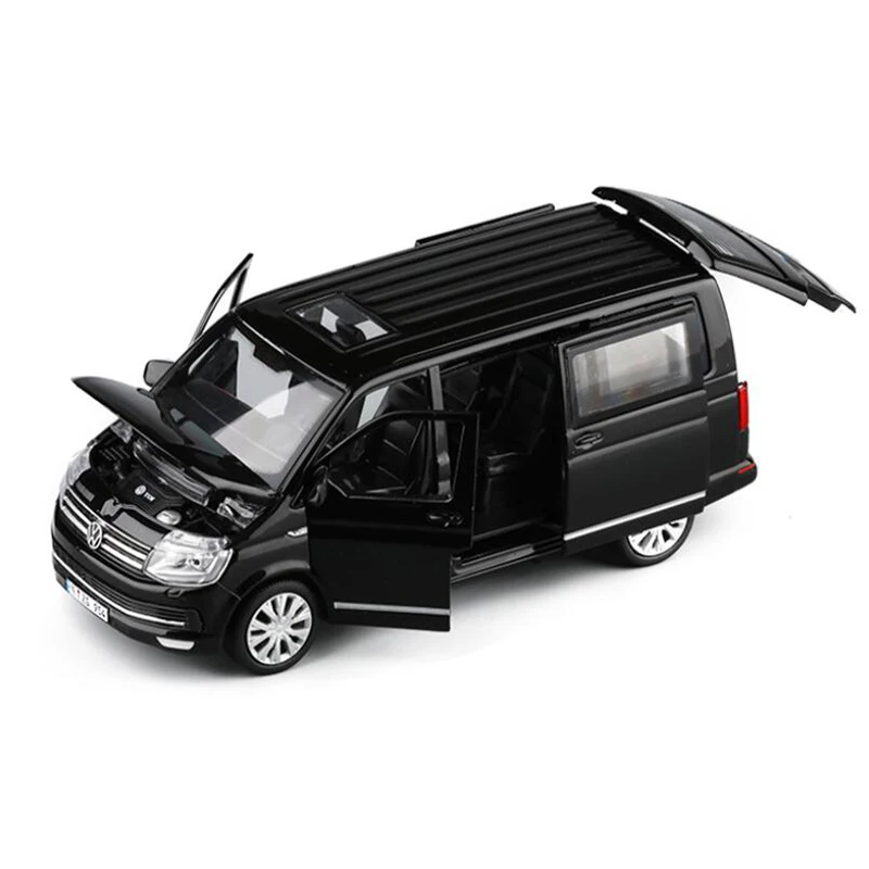 1:32 VW Multivan T6 MPV Model Car Diecast Gift Toy Vehicle Kids Black Sound