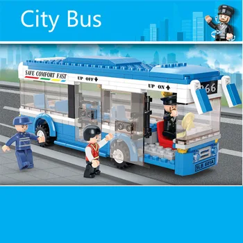 

City Bus Car Figures Building Blocks Compatible duplo Friends Bricks Educational Toys for Baby toy gift