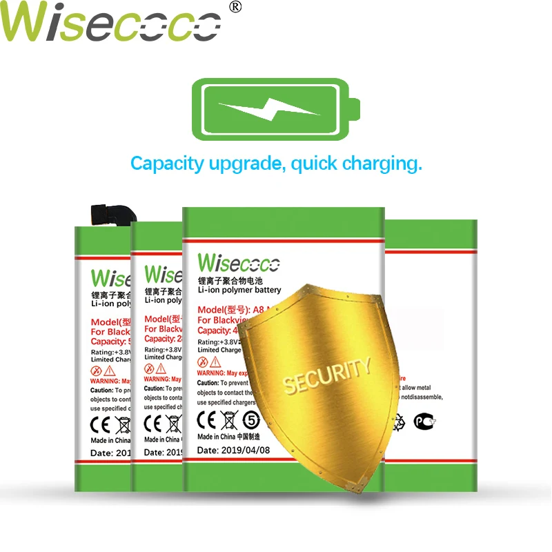 Wisecoco 2 шт. батарея для Blackview BV6000 BV6000S BV7000/BV7000 PRO BV8000/BV8000 PRO Телефон новейшего производства+ номер отслеживания