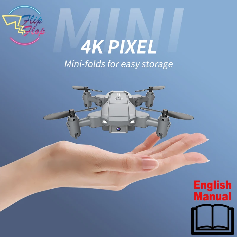 4K Mini Drone HD Camera Foldable Handy Quadcopter One-Key Return Wifi FPV RC Helicopter Professional Aero Craft Kid's Toys Gift