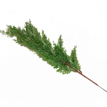 

10* Artificial Plants Fake Realistic Pine Cypress Leaves Branch Green Simulation Home Wall Garden Yard Balcony Landscape Decors