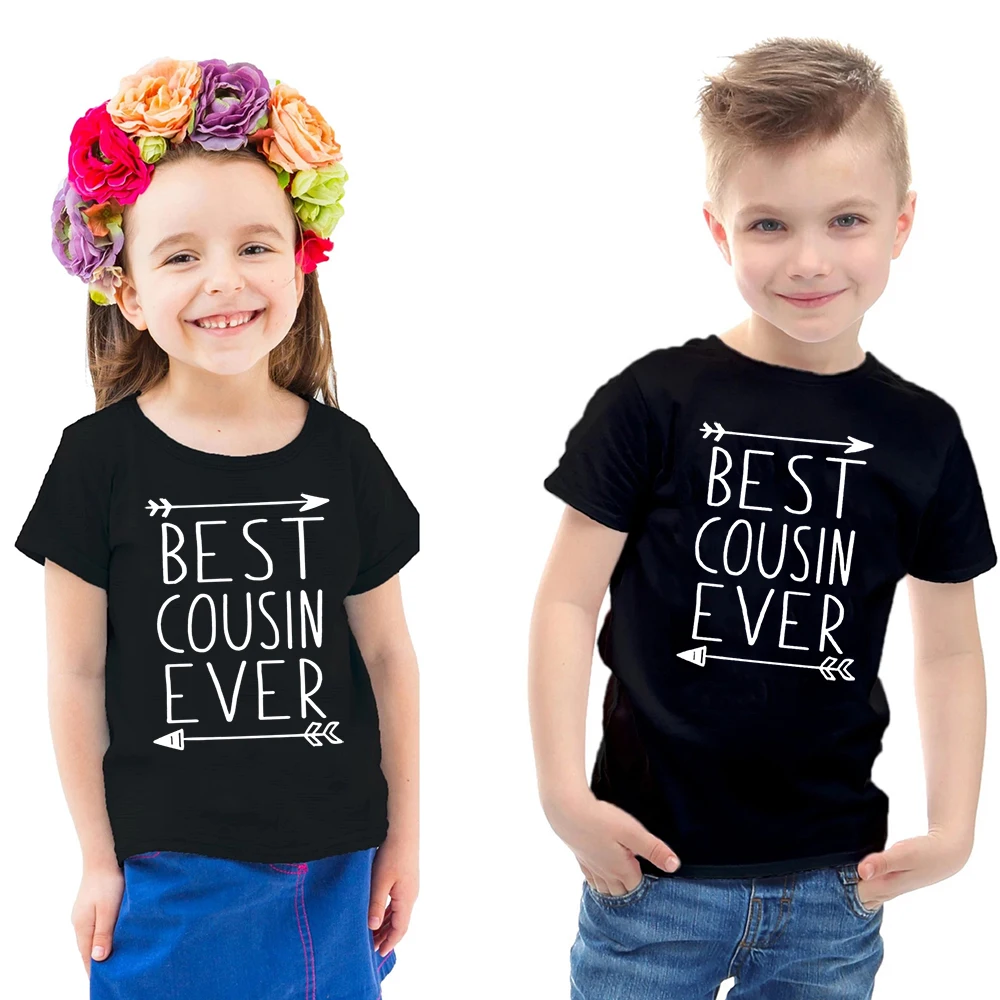 Детская футболка с короткими рукавами Забавная детская надписью Best Cousin Ever модная