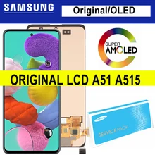 OLED/Super AMOLED LCD do Samsung A51 2020 A515 LCD A515F A515 A515F LCD ekran dotykowy Digitizer zgromadzenie naprawa części