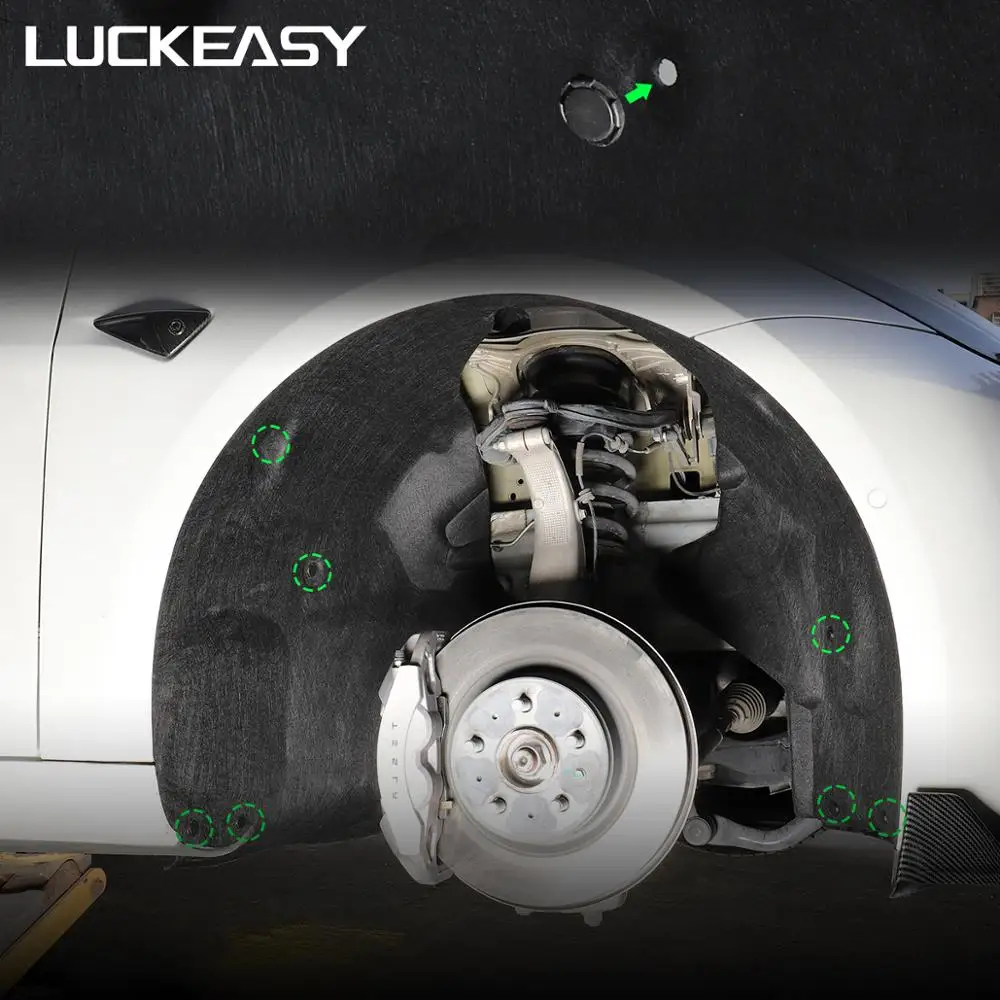 LUCKEASY амортизация и снижение уровня шума для Tesla модель 3- переднего колеса автомобиля подавление шума, хлопковый комплект из 2 шт./компл