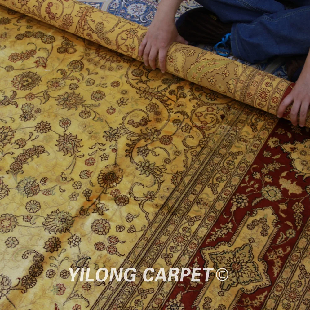 Yilong 9'x12' старинные классические ковры Большой бежевый vantage ковер ручной работы(YL0893A
