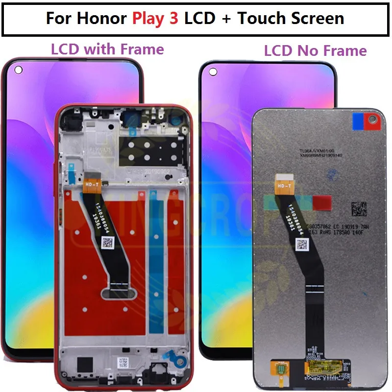 

6.3" For Huawei Honor Play 3 LCD with frame Display Digitizer Touch Screen Assembly For Huawei honor play3 LCD