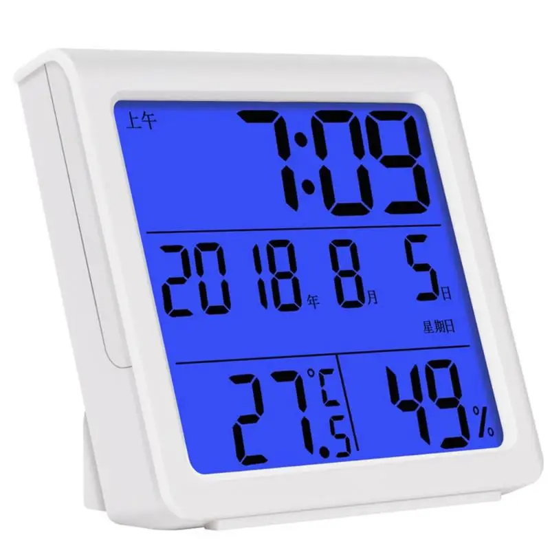 Домашний термометр, гигрометр, Автоматический Электронный температурный монитор, часы