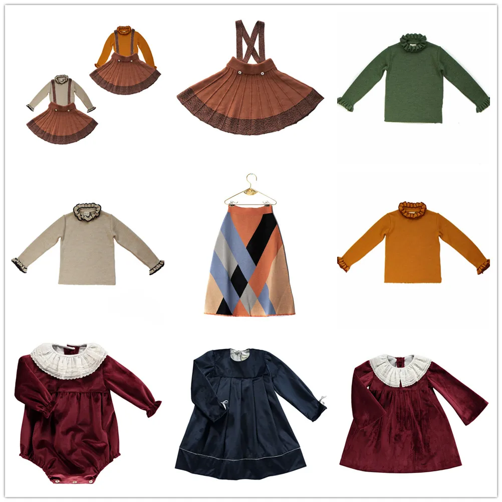 Предварительная, вязаный свитер для маленьких девочек, детские свитера, пуловер, свитер, зимняя одежда для маленьких девочек