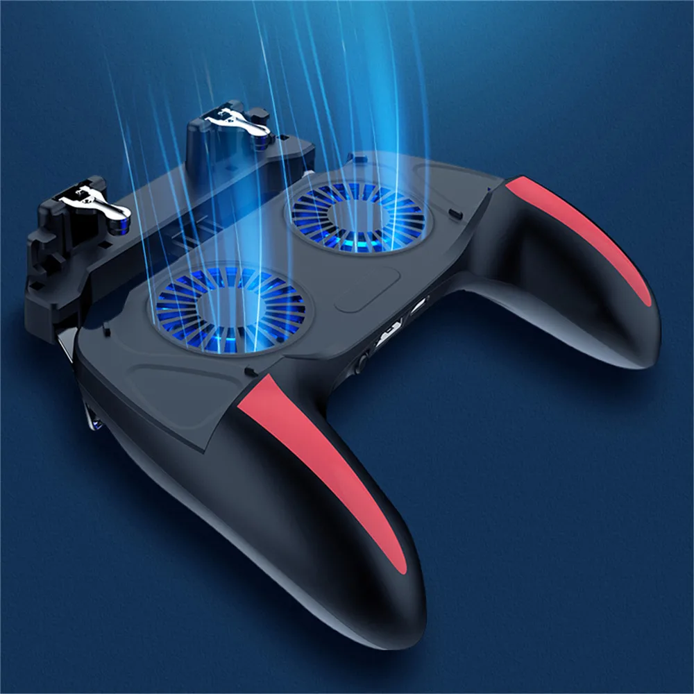  PUBG Mobile Gamepad Double Fans Radiating Controller for iphone Android IOS Smart Phones L1R1 Joyst