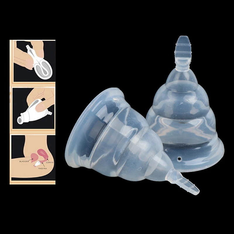 Foldable Medical Silicone Menstrual Cup Sterilizer Hygiene Menstrual Cup Sterilizing Menstrual Cup For Women Menstrual Period