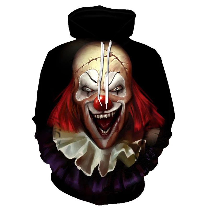 Beste Movie Stephen King ITThe Clown Pennywise 3D afdrukken Hoodies Cosplay Kostuum Mannen Vrouwen Cartoon Clown Halloween Sweatshirt
