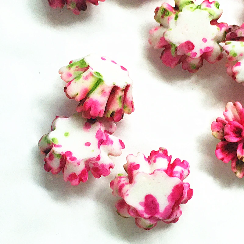 100Pcs 12*13mm Resin Flowers Decorations Crafts Flatback Cabochon Embellishments For Scrapbooking Diy Accessories