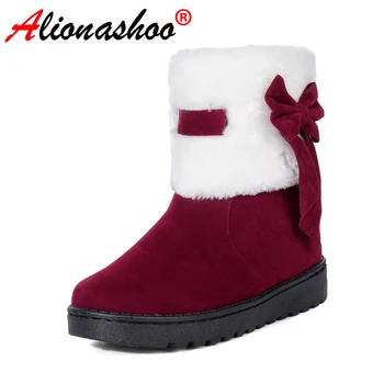 

Winter Women New Fashion Wedges Ankle Boots Casual Shoes Sweet Casual Slip-on Snow Boots Plus Size 34-40 Drop Shipping