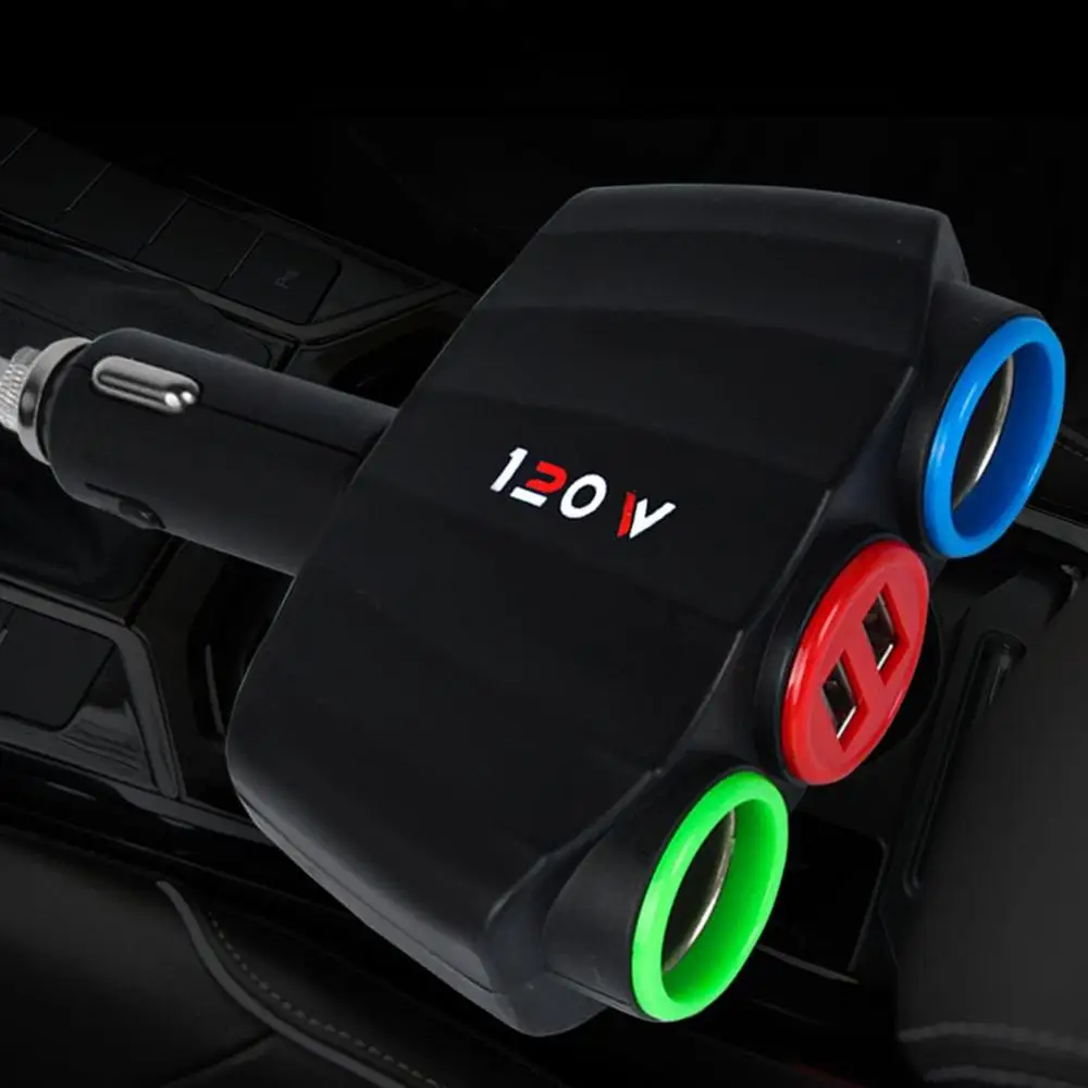 Бортовой прикуриватель с двумя буксировками Bifurcation 12 V/24 V Универсальный двойной Usb зарядка для автомобильного прикуривателя