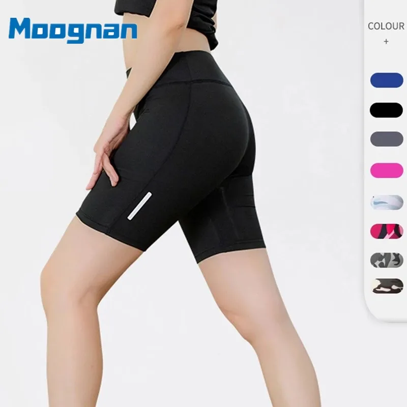 

Шорты Yuerlian женские для фитнеса и йоги, высокоэластичные светоотражающие ленты, упражнения в ночное время, быстрая сушка, облегающие тренировочные штаны