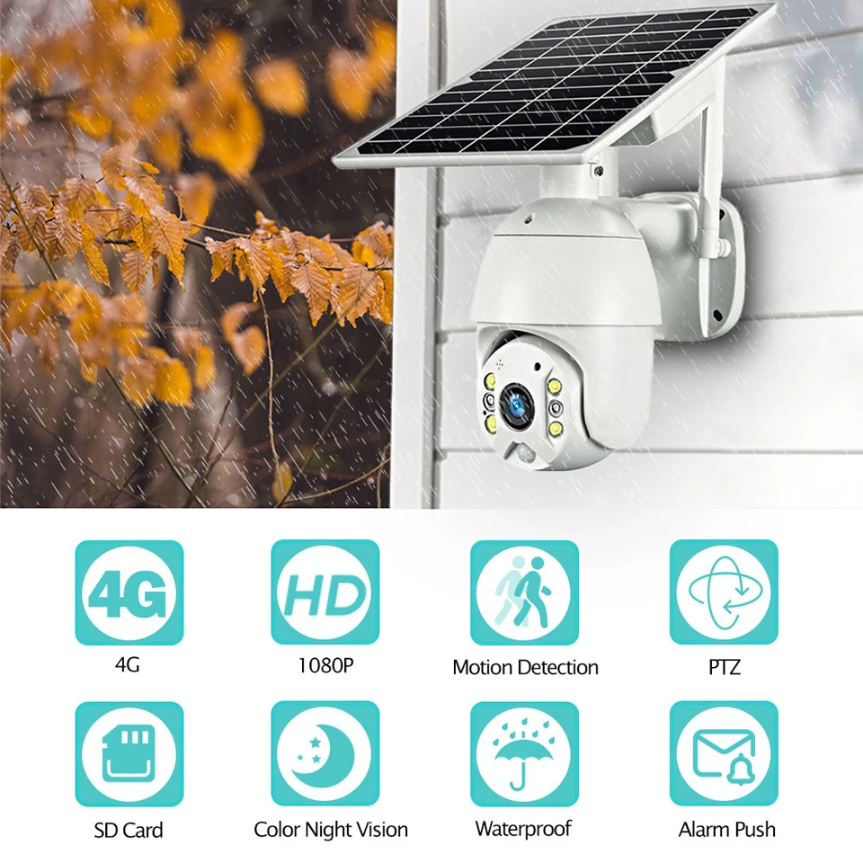 Orendil OSE-03 4G LTE 1080P Dome Camera 5W Solar Panel Battery Security Camera 1