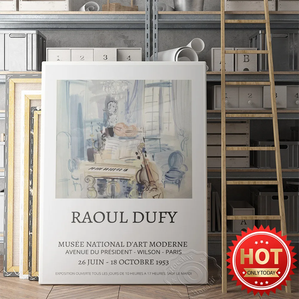 Современный постер Raoul Dufy Musee National Art Exhition художественные принты Music Room с