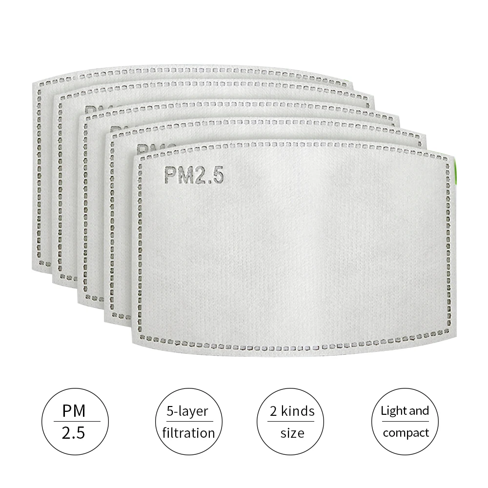 

5 Layers PM2.5 Disposable Face Mask Filter Respirator Gas Mask Multiple Protection For Kf94/FFP3 /N95 Mask