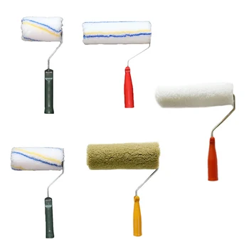 

Soft Glue Plastic Handle Roller Brush Painting Rollers Red Wall Paint Set Home Decor Durable Multi-pattern Tools Home & Living
