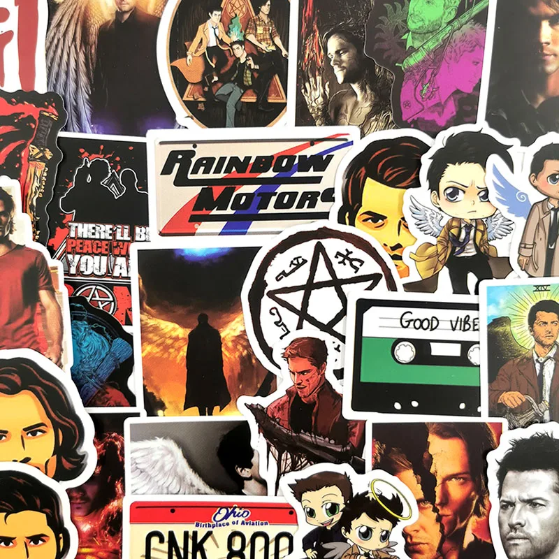 50 шт. ТВ серии Фильм драма наклейка Supernatural для гитары компьютер холодильник ноутбук Стикеры s Декоративные Водонепроницаемый игрушка Стикеры
