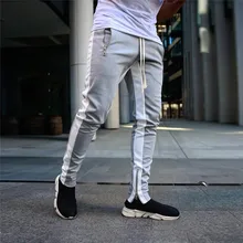 Мужские спортивные штаны на молнии, одноцветные штаны для спортзала, спортивные штаны, Хлопковые Штаны для отдыха с дистанционным управлением, модные спортивные штаны JAYCOSIN, новинка