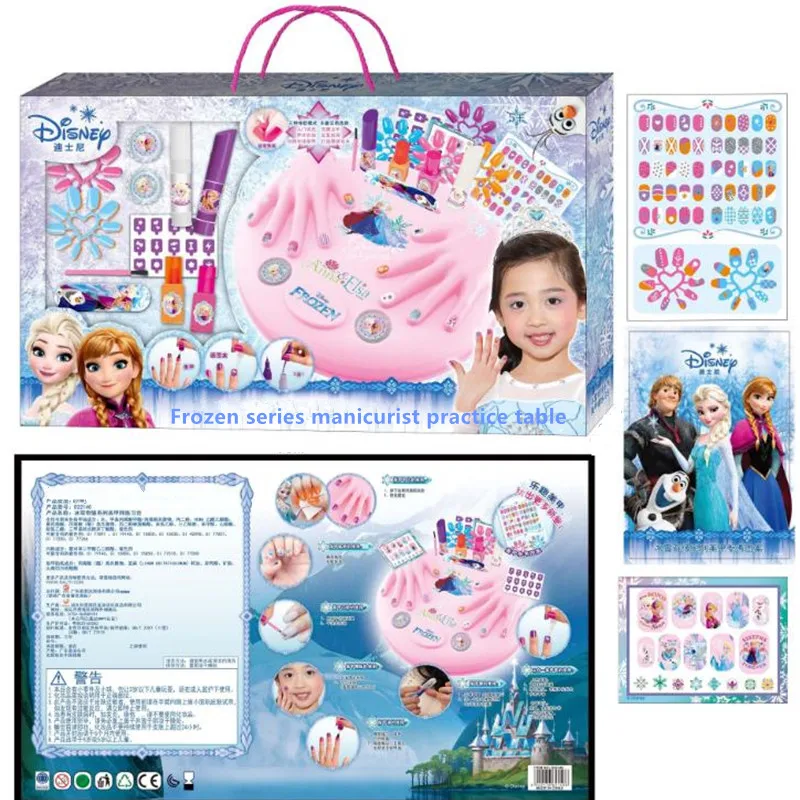 Disney Frozen Fashion Children's Cosmetics Manicurist Practice Table Pretend Play for Kids Birthday Gift
