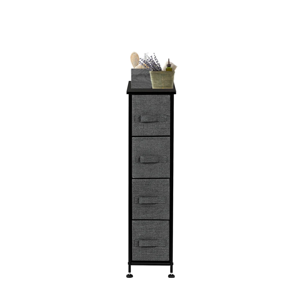 Us Warehouse Narrow Dresser Vertical Storage Unit With 4 Fabric Us Warehouse Narrow Dresser Vertical