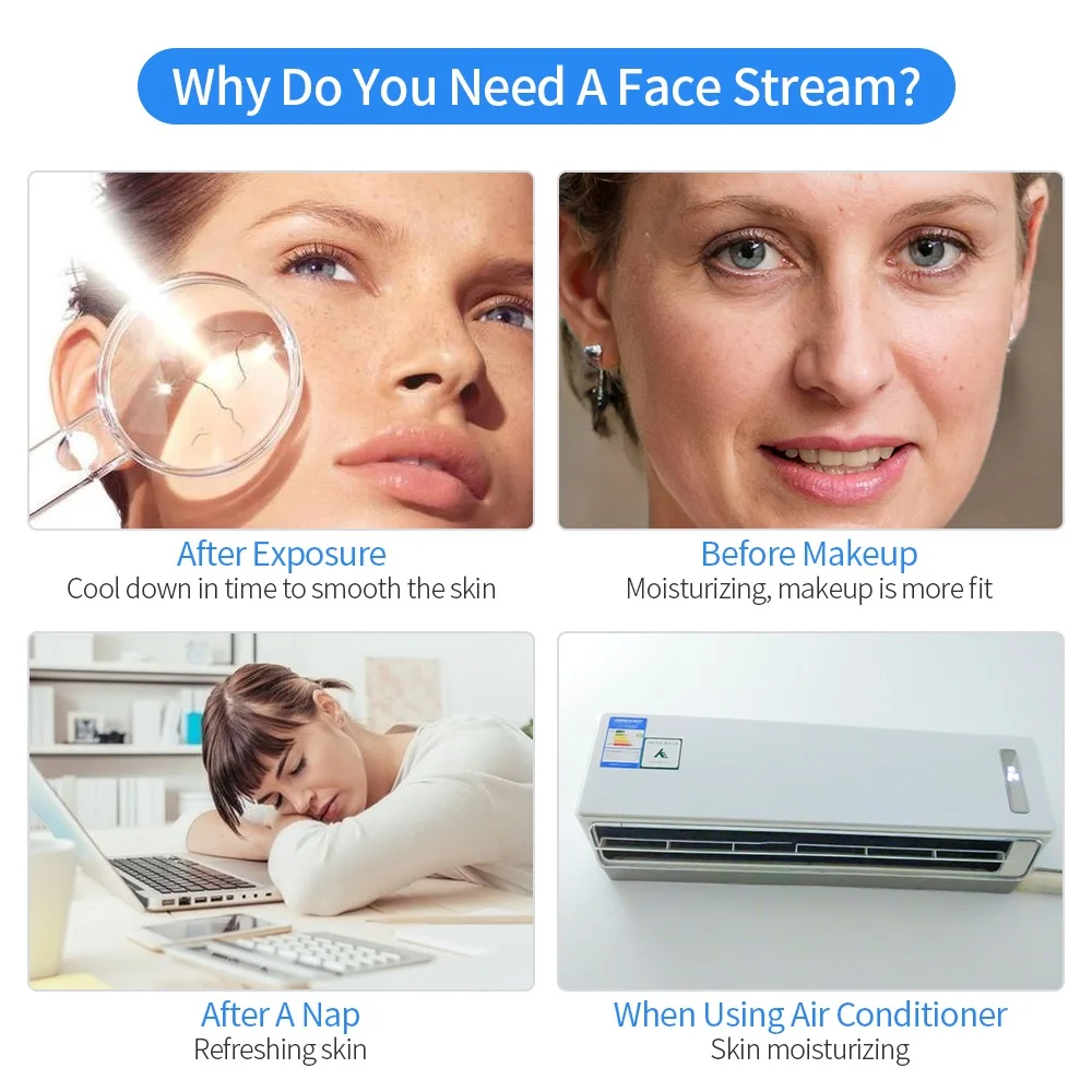 Портативный отпариватель для лица нано опрыскиватель USB распылитель увлажнитель