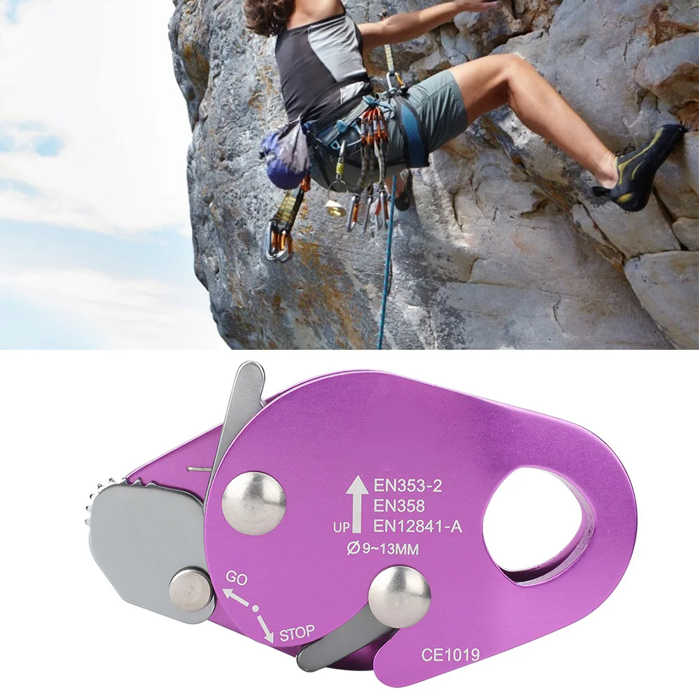 Climbing Descender Self-braking Stop Rope Clamp for Climbing Rescue 