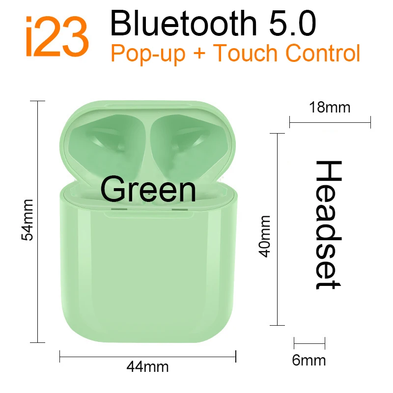 I23 tws Bluetooth наушники всплывающие Автоматическое Сопряжение беспроводные наушники сенсорное управление гарнитура Мини наушники PK I12 I18 I27 I200 10 шт - Цвет: i23 tws earphones