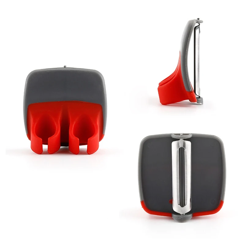 1 Pcs Fruit Peeler Stainless Steel Lemon Fruit Slicer Double Fingers Stripping Kitchen Gadgets DEC889