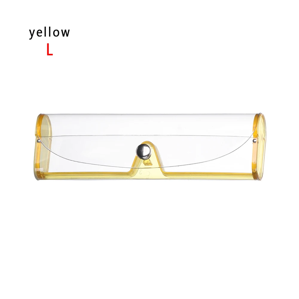 1 шт., модный Прочный портативный прозрачный футляр для очков конфетного цвета, Мягкий футляр для очков, держатель для очков, аксессуары для очков - Цвет: yellow L