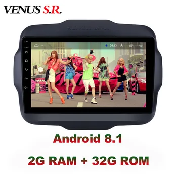 

VenusSR Android 8.1 IPS 2G+32G 8 CORE Car DVD Player GPS Navigation Multimedia For Jeep Renegade Radio 2016-2017 car stereo
