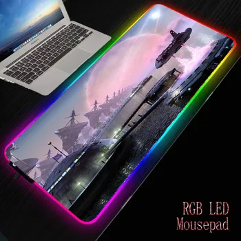 

ZSUXTCRGB Fantasy Large LED RGB Gaming Mouse Pad 2M Elbow USB Data Cable Waterproof Mousepad Gamer Computer Keyboard Pad Mat