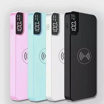 

10000MAh 10W Wireless Mobile Power Bank For Iphone X Mobile Phone Wireless Charging Mobile Power Portable Dual USB Fast Charger