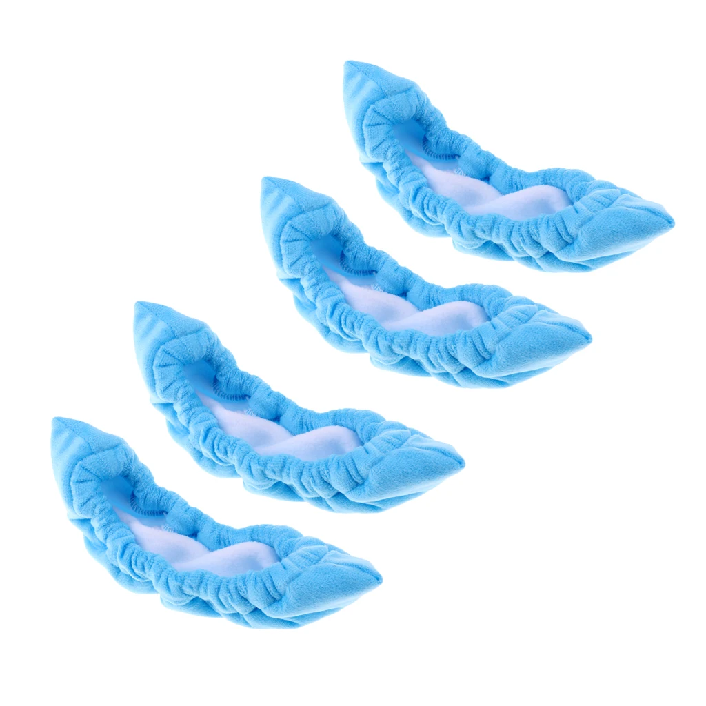 2 Pairs Sports Hockey Blade Covers Soft Terry Cloth Protector Soakers for Figure Skates and Ice Skates - One Size Fits Most