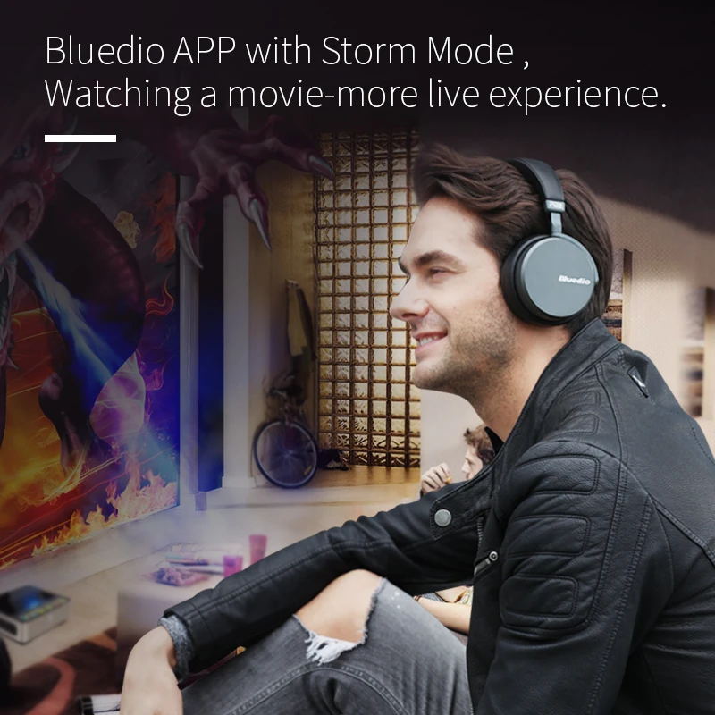 Bluedio V2 Профессиональный Fever HiFi Bluetooth 5,0 гарнитура Смарт распознавание лица беспроводные наушники подходят для DJ сцены