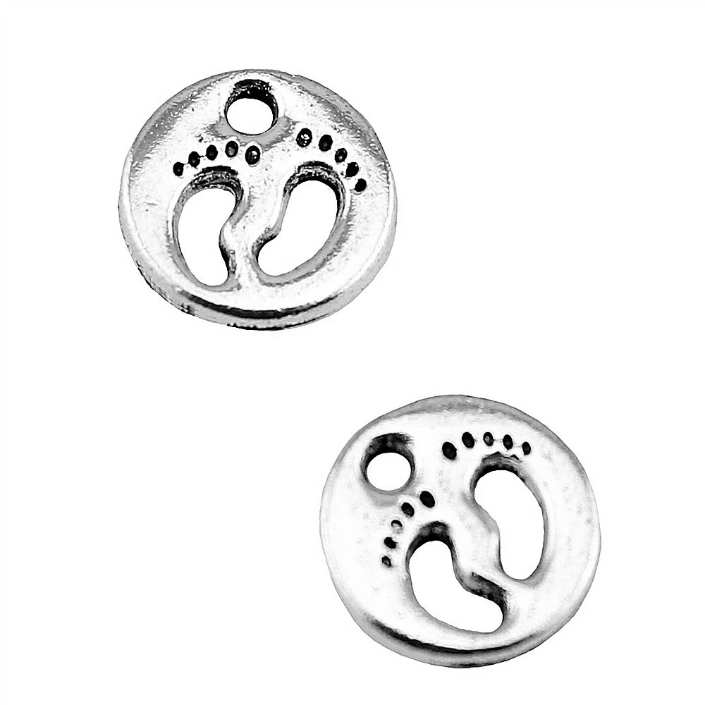 WYSIWYG 40 шт. 11x11 мм 2 цвета античное серебро цвет золото подвеска для ног