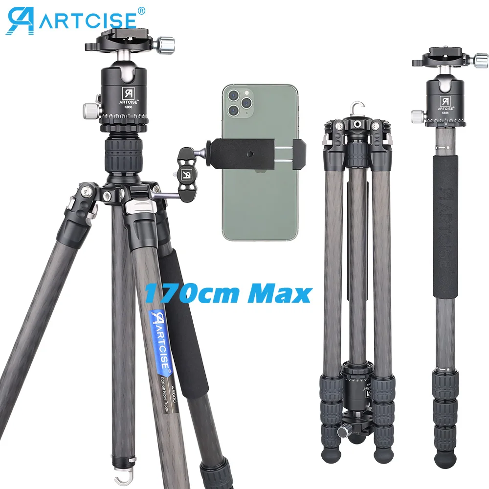 Tripod Monopod for Camera DSLR Cell Phone Flexible Carbon Fiber ...